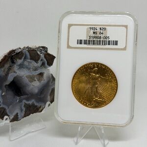 1924 $20 Authentic Vintage Gold Coin MS 64
